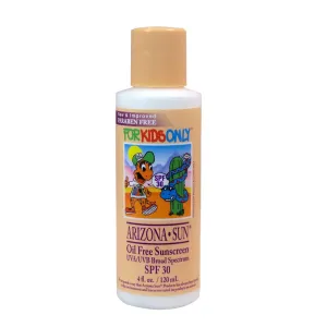 Sunscreen SPF 30 For Kids – 4 oz – Total Sun Protection Lotion - Oil Free - Face and Body – Just for Kids