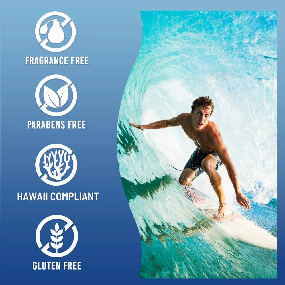 Sunscreen SPF 50 | Hawaii Compliant as Reef Safe | Octinoxate & Oxybenzone Free | Broad Spectrum UVA/UVB Protection | Water Resistant 80 Min. | Fragrance Free | 6 Fl Oz Lotion