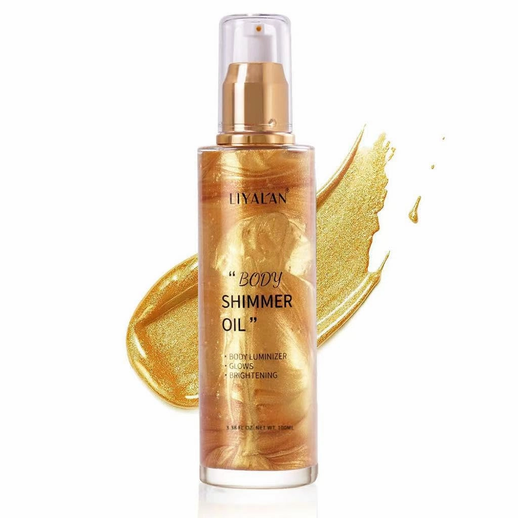 Sunscreen Body Glow Oil【SPF 50】【Lightweight】【Natural Ingredient】Shimmer Broad Spectrum Shimmer Sunscreen For Face and Body