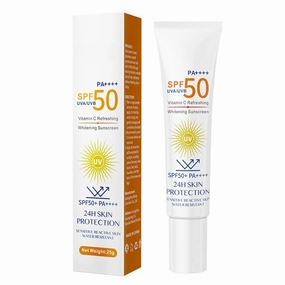 Sunscreen for Face, UV Defense Hydro Calming Sunscreen, SPF 50 , with Vitamin C, Moisturizing Daily Protection for Sensitive Skin, 0.88 Fl Oz