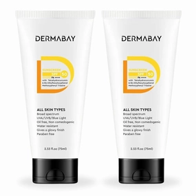 Sunscreen SPF 50 PA     Invisible Glowy Finish, Quickly Absorbing, Best for Summer and Humid Weather, Water Resistant, Sweatproof, Non Comedogenic, Ideal for Women and Men, 75ml (Pack Of 2)