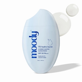 Sunscreen With Hyaluronic & SPF 50 PA     Protection Dewy Skin | No White Cast with 7D Hydro Burst | Sweat proof | Men & Women | Paraben Free | 50 ml