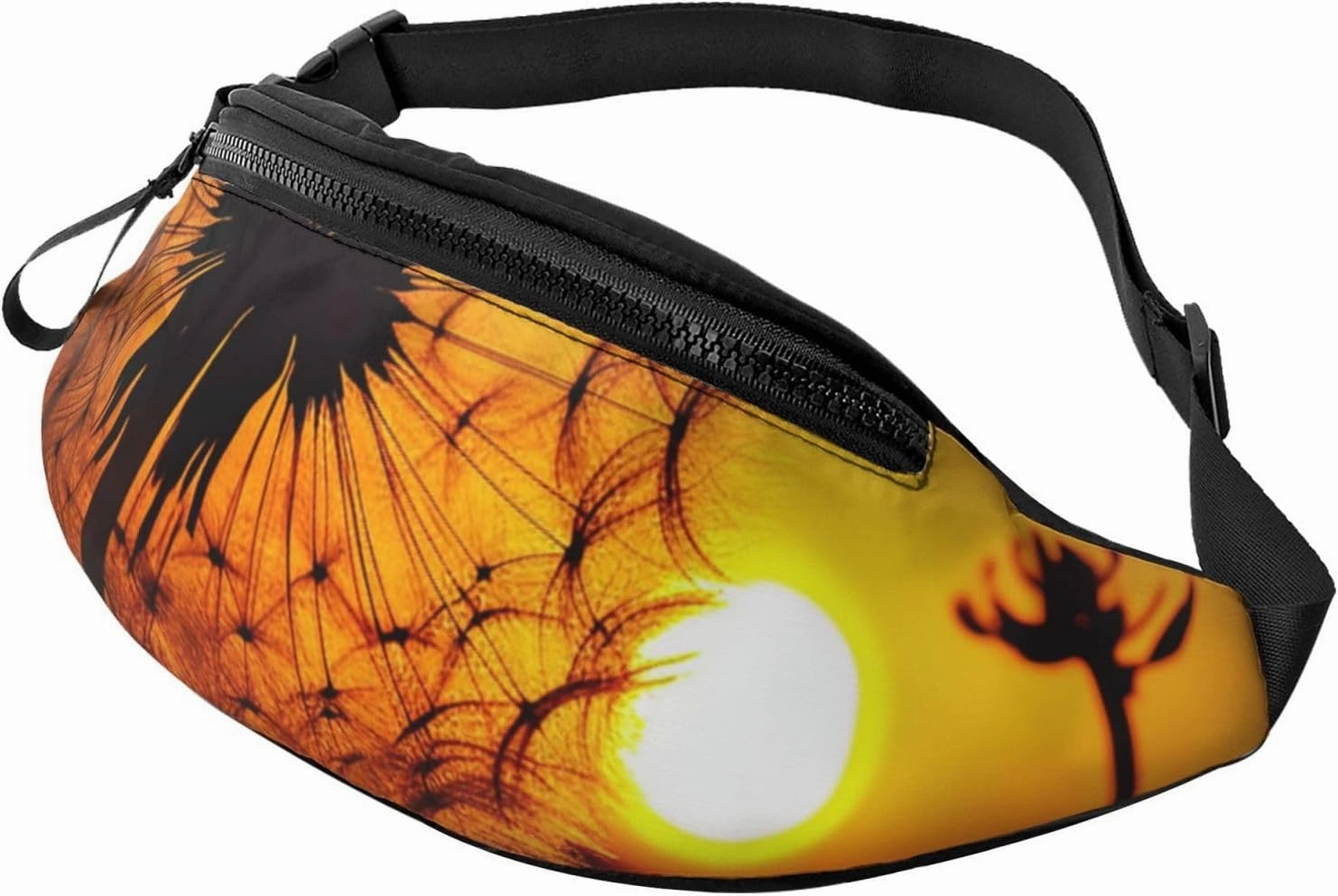 Sunset Dandelion Fanny Pack for Man Women Waist Bag Adjustable Belt Casual Chest Bag Bum Bags for Travel Sports Running Hiking Waist Packs