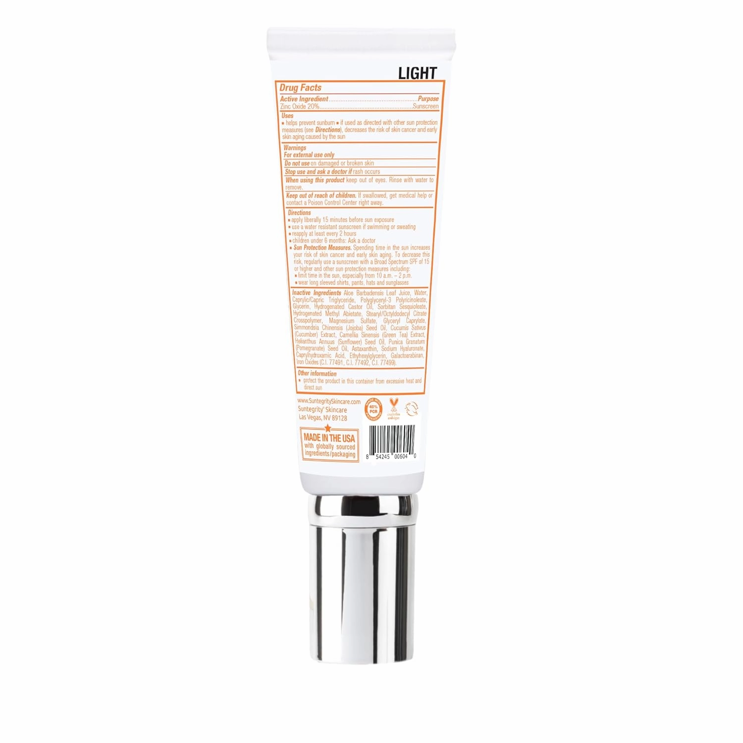 Suntegrity Tinted 5 in 1 Mineral Sunscreen for Face (SPF 30-2 oz) - Light | BB Cream Moisturizer with Physical UVA/UVB Broad Spectrum Protection | Safe for Sensitive Skin