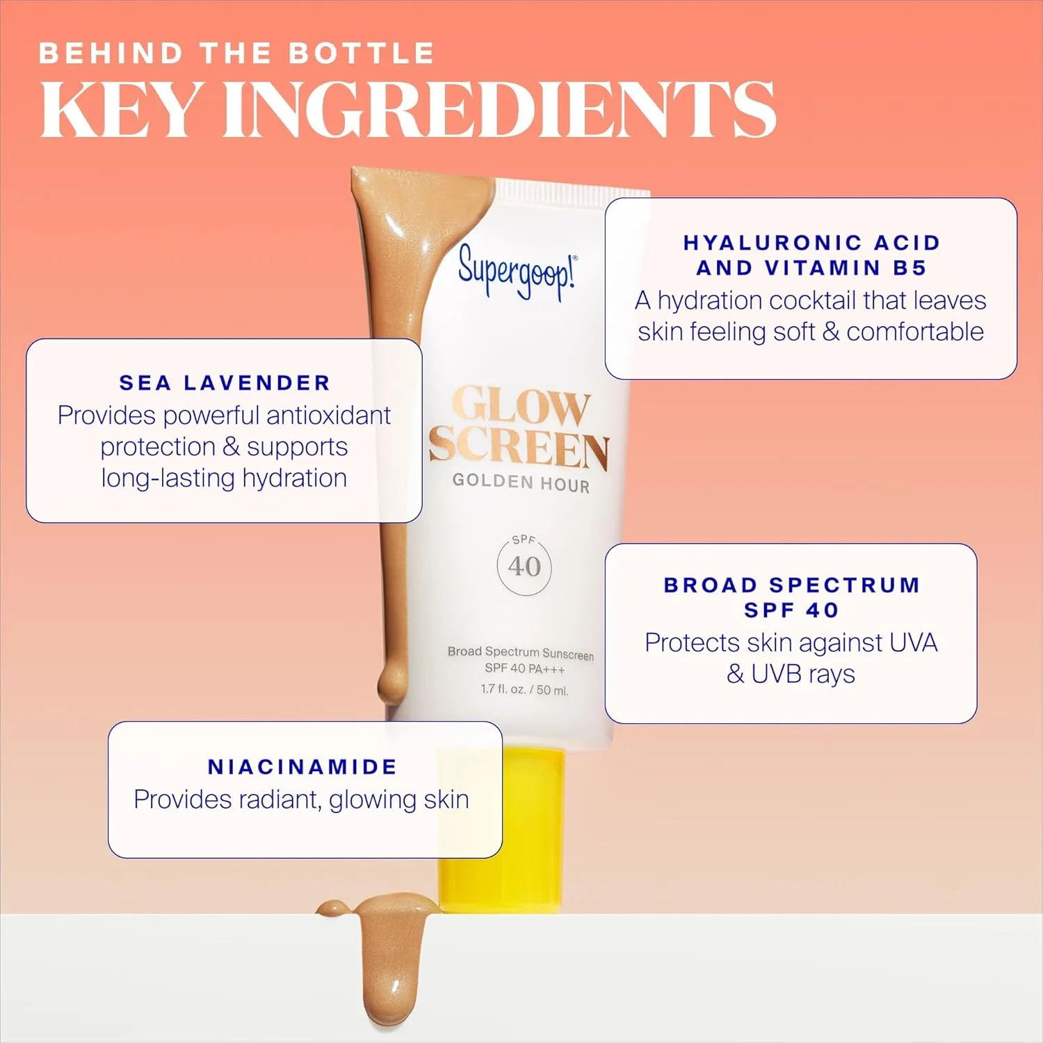 Supergoop! Glowscreen (SPF 40) - 0.5 fl oz - Glowy Primer   Broad Spectrum Tinted Sunscreen - Helps Filter Blue Light - Hydration - Hyaluronic Acid & Vitamin B5
