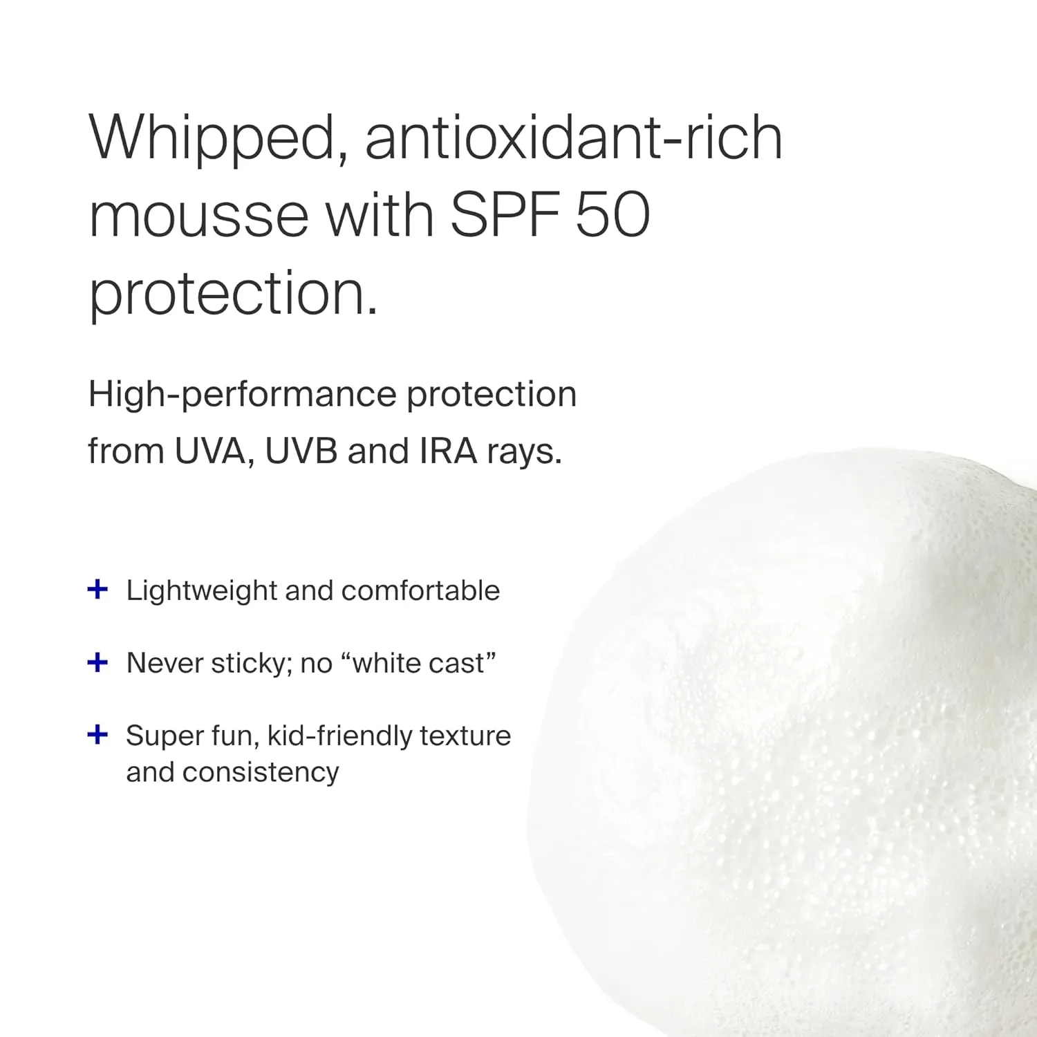 Supergoop! PLAY Body Mousse SPF 50 with Blue Sea Kale - 6.5 oz - Broad Spectrum Whipped Sunscreen for Sensitive Skin - Fun to Apply - Great for Active Days