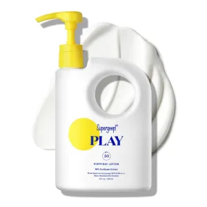 Supergoop! PLAY Everyday Lotion SPF 50 - Broad Spectrum Body & Face Sunscreen for Sensitive Skin - Great for Active Days - Fast Absorbing, Water & Sweat Resistant - 18 fl oz