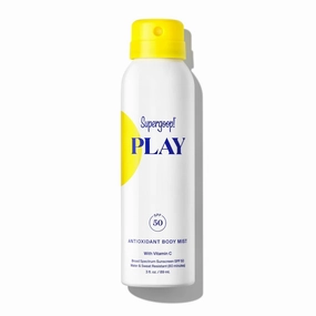 Supergoop! PLAY Antioxidant Body Mist w/ Vitamin C, 3 fl oz - SPF 50 PA     Broad Spectrum Sunscreen - Body Spray for Sensitive Skin - Clean Ingredients - Great for Active Days
