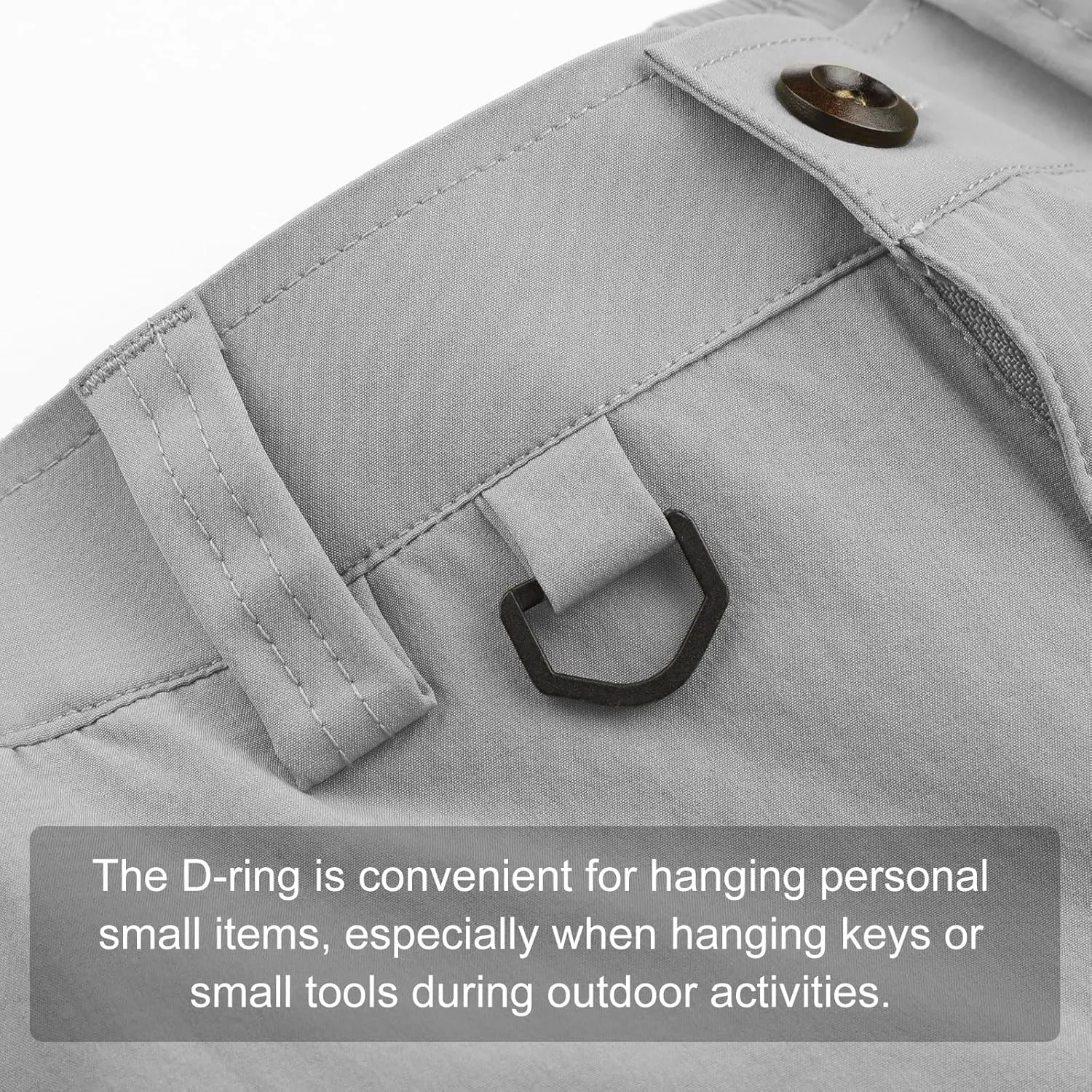 Surenow Men's Hiking Cargo Shorts with Quick Dry, Breathable Fabric, Pockets, and Zipper Closure - Blue, Size Large