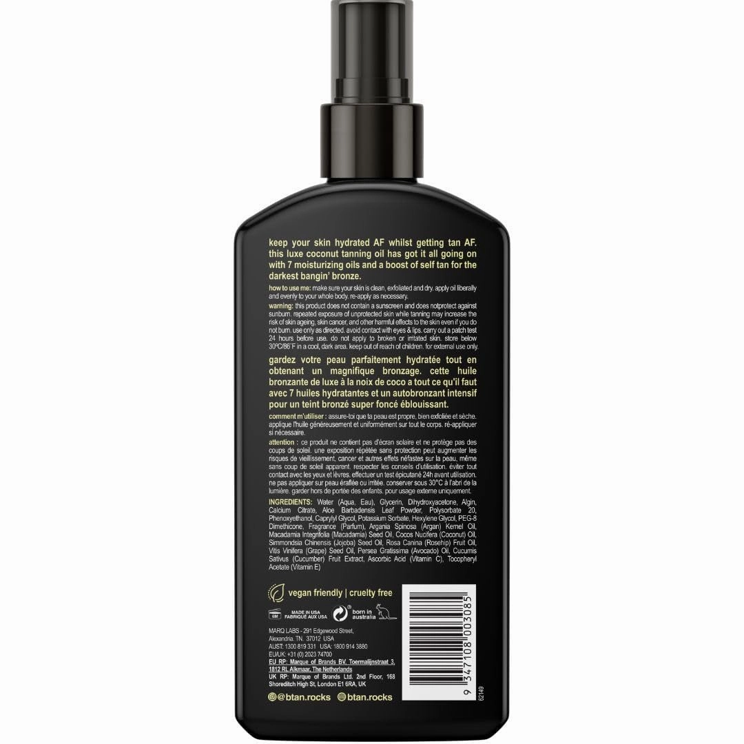 Tanning Oil | Get Tanned Intensifier Dry Spray - Fast, Dark Outdoor Sun Tanner from Tan Accelerating Actives, Packed with Moisturizing Oils, No SPF, Austrailian Brand, 8 Fl Oz