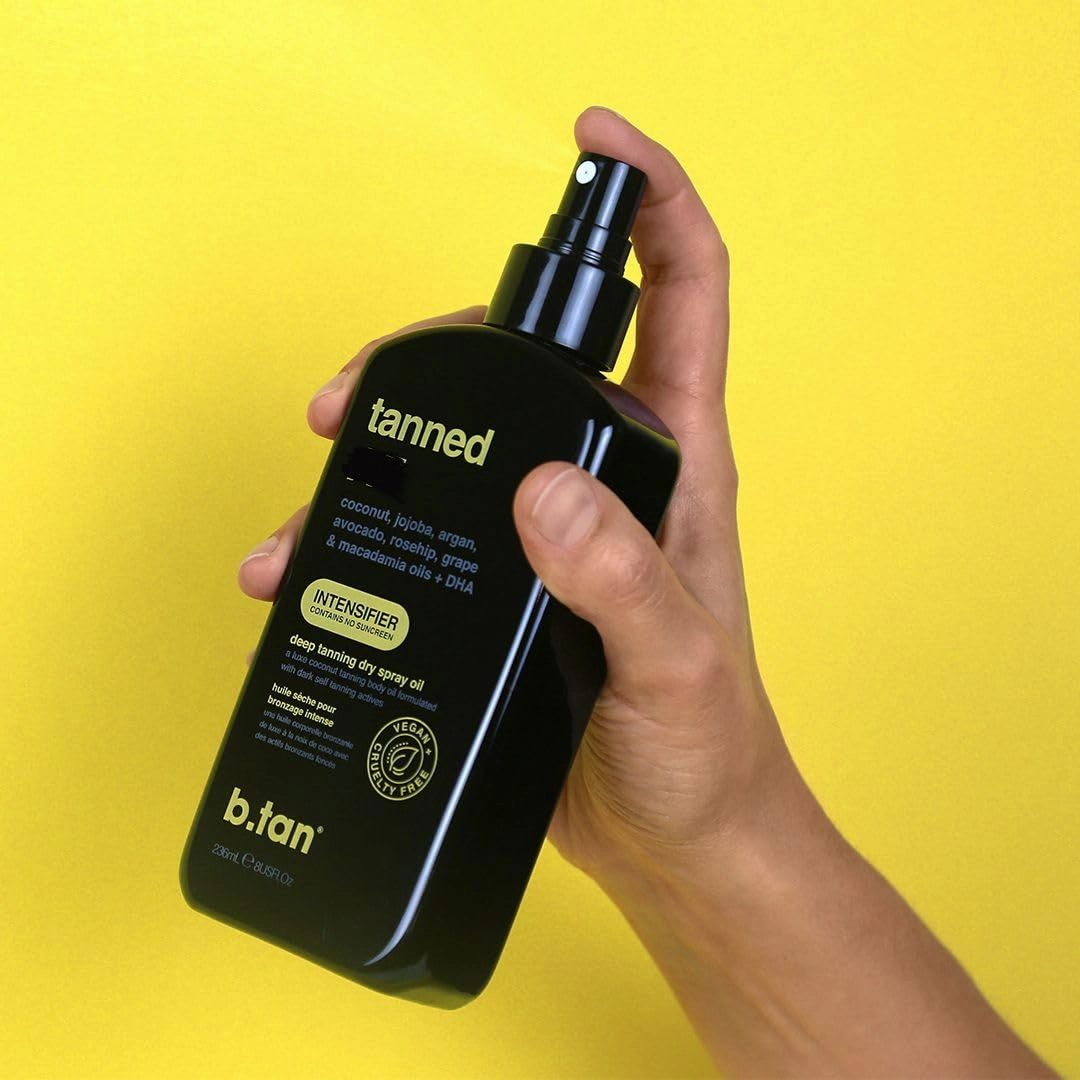 Tanning Oil | Get Tanned Intensifier Dry Spray - Fast, Dark Outdoor Sun Tanner from Tan Accelerating Actives, Packed with Moisturizing Oils, No SPF, Austrailian Brand, 8 Fl Oz