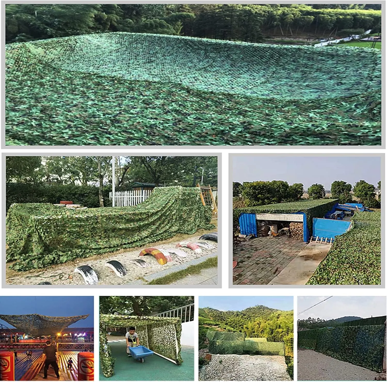 Tarp Mesh Net,Camouflage Net,Army Military Camo Net Car Covering Tent Hunting Blinds Netting Optional Size 2X3m 2X4m 2X6m 3X3m 3X4m 4X6m 5X8m 8X10m 9X9m 10X10m,20 * 20(65.62 * 65.62ft)