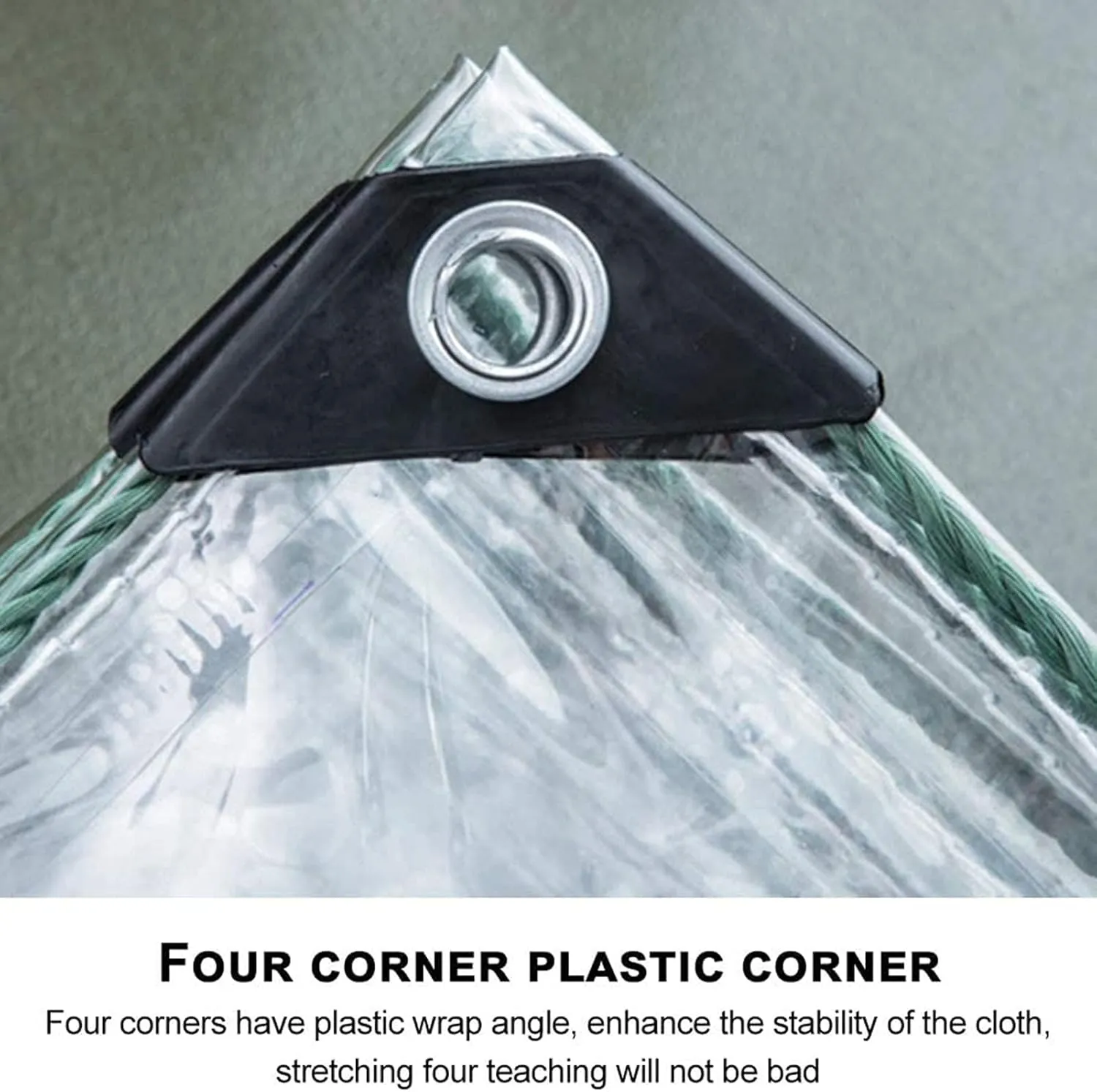 Tarpaulin Heavy Duty Waterproof, PVC Soft Glass with Eyelets, Sunscreen Keep Warm Dust-Proof Porch Canopy, Outdoor Garden, 23 Sizes(1X1.5m)
