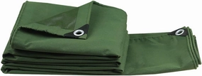 Tarpaulin Canvas Waterproof Antifreeze Sunscreen Dust-Proof Anti-Aging Outdoor, 11 Sizes (Color : Green, Size : 1.9x2.9m)