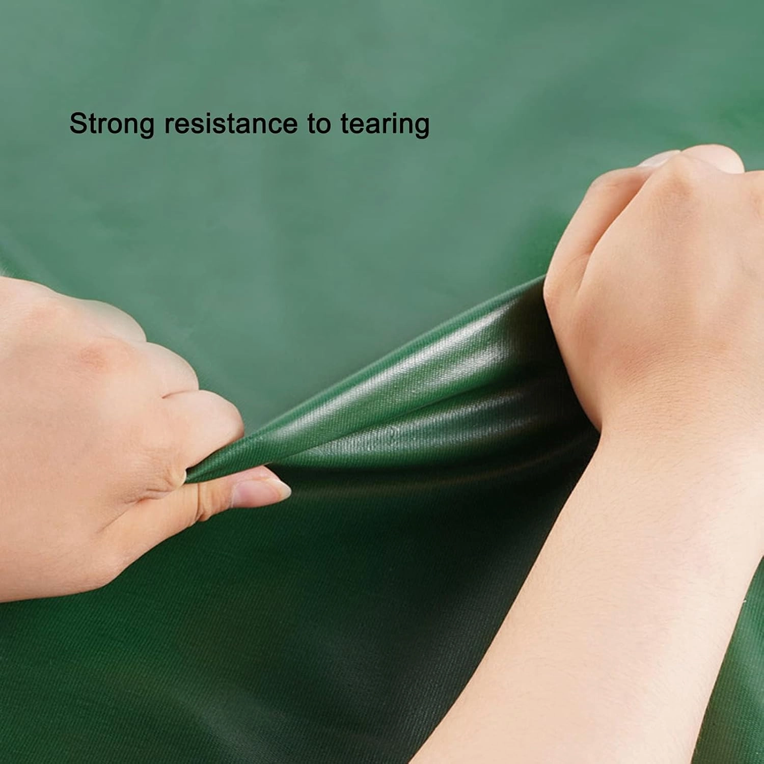 Tarpaulin, Waterproof Fireproof Heavy Duty Green Tarp Sheet Premium Quality Canvas Cover for Outdoor Camping Truck Car, 4.9X6.5ft/1.5X2m