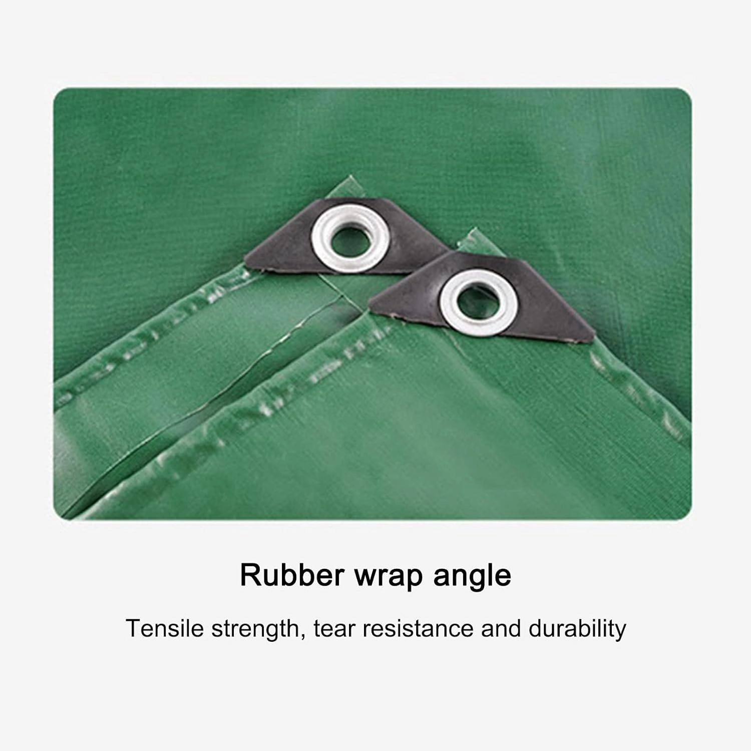 Tarpaulin, Waterproof Fireproof Heavy Duty Green Tarp Sheet Premium Quality Canvas Cover for Outdoor Camping Truck Car, 4.9X6.5ft/1.5X2m