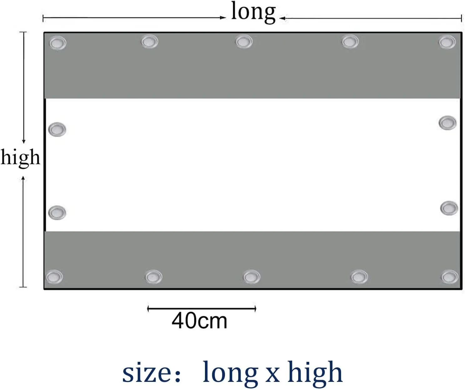 Tear Proof Tarpaulin Transparent Tarpaulin Waterproof Curtain Dustproof Sliding Curtain, for Terrace, Garden 0.5mm, Customized (Color : Clear, Size : 1x2.5m)