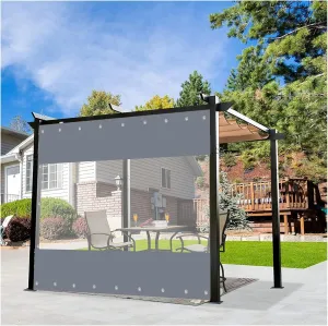 Tear Proof Tarpaulin Transparent Tarpaulin Waterproof Curtain Dustproof Sliding Curtain, for Terrace, Garden 0.5mm, Customized (Color : Clear, Size : 1x2.5m)