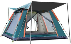 TEidea Family Camping Tent Large Waterproof Pop Up Tents Instant Setup with Sun Shade Automatic Fiberglass Pole for Camping Park Picnic(Color:A,Size:Small)