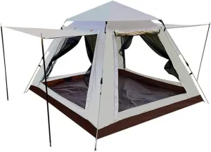 TEidea Family Camping Tent Large Waterproof Pop Up Tents Instant Setup with Sun Shade Automatic Fiberglass Pole for Camping Park Picnic(Color:C,Size:Large)