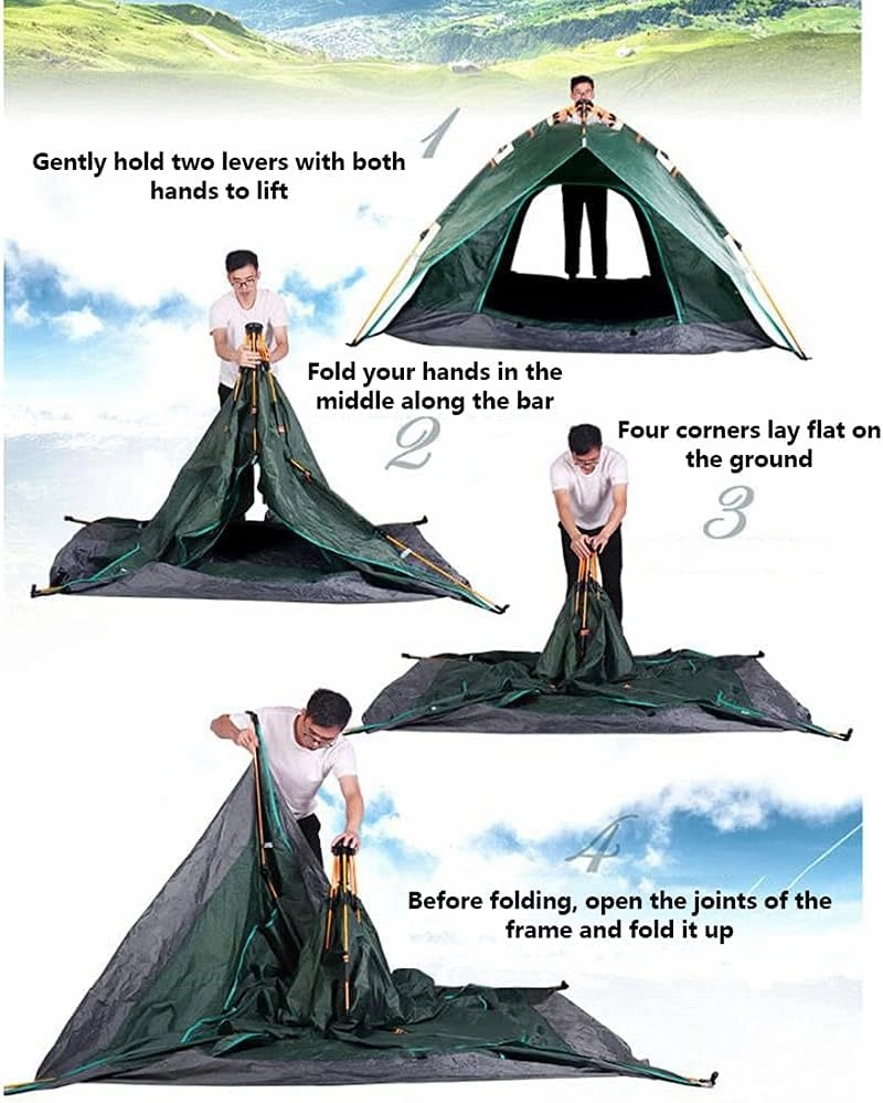 Tents Instant Pop Up Family Camping,Quick Set up for Camping, Hiking, Fishing for 2-3 3-4Persons
