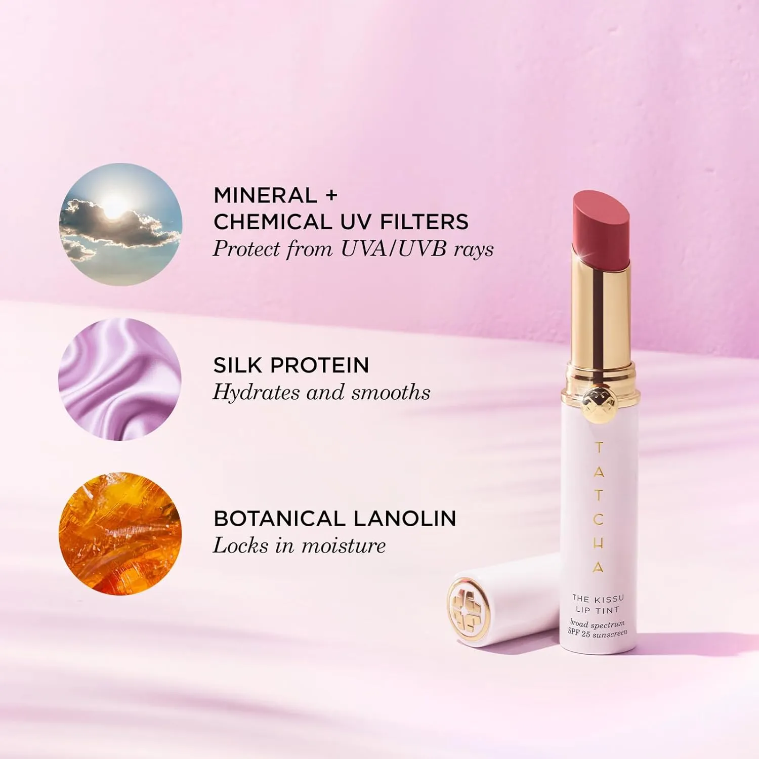 The Kissu Lip Tint SPF 25 - Midnight Lily | Hydrating Tinted Lip Sunscreen. 0.14 oz