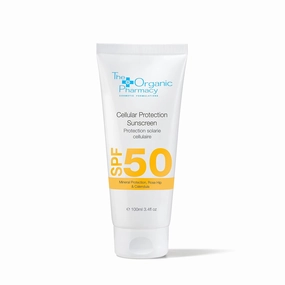 The Organic Pharmacy Cellular Protection Sunscreen SPF 50 for Face & Body - Mineral Sunshield to Block Both UVA & UVB - Vitamin-rich Natural Antioxidants - Light, Non-Flaky, Non-Greasy - 3.4 oz 100 ml