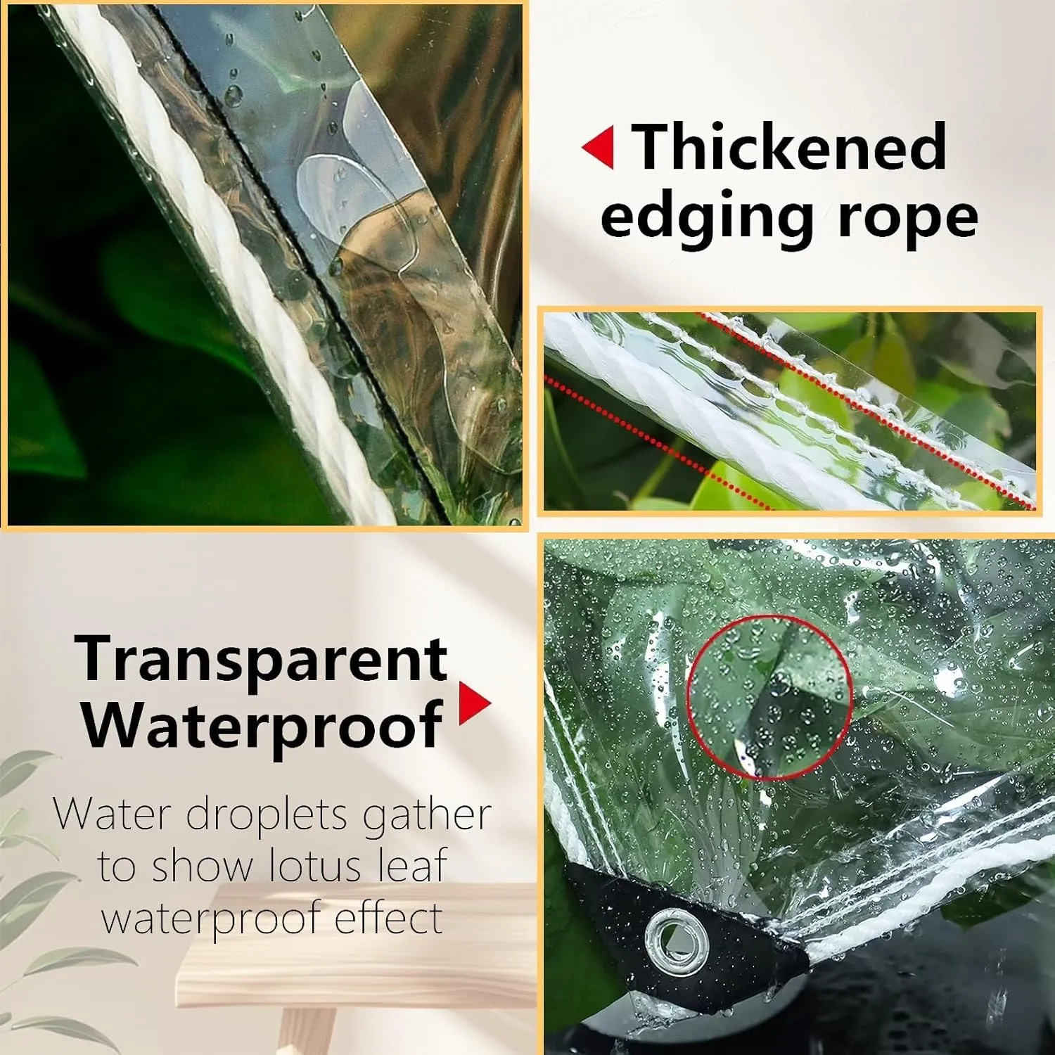 Thicken Clear Tarp Waterproof,Heavy-Duty Waterproof Clear Tarpaulin,Dog Kennel Roof Canopy Outdoor,PVC Transparent Tarpaulin,Pvc Clear Tarpaulin,Groundsheet, Outdoor Polyethylene Sheeting(9*2