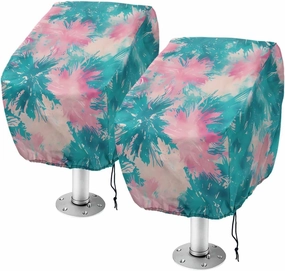 Tie Dying Boat Folding Seat Cover Silver-Plated Polyester Weather Resistant Material Captain's Chair Cover Full Length Protection for Your Boat Seat Cover