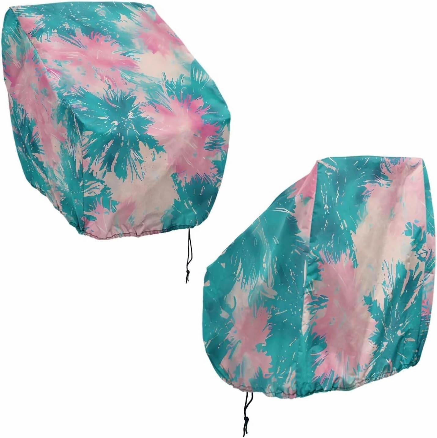 Tie Dying Boat Folding Seat Cover Silver-Plated Polyester Weather Resistant Material Captain's Chair Cover Full Length Protection for Your Boat Seat Cover