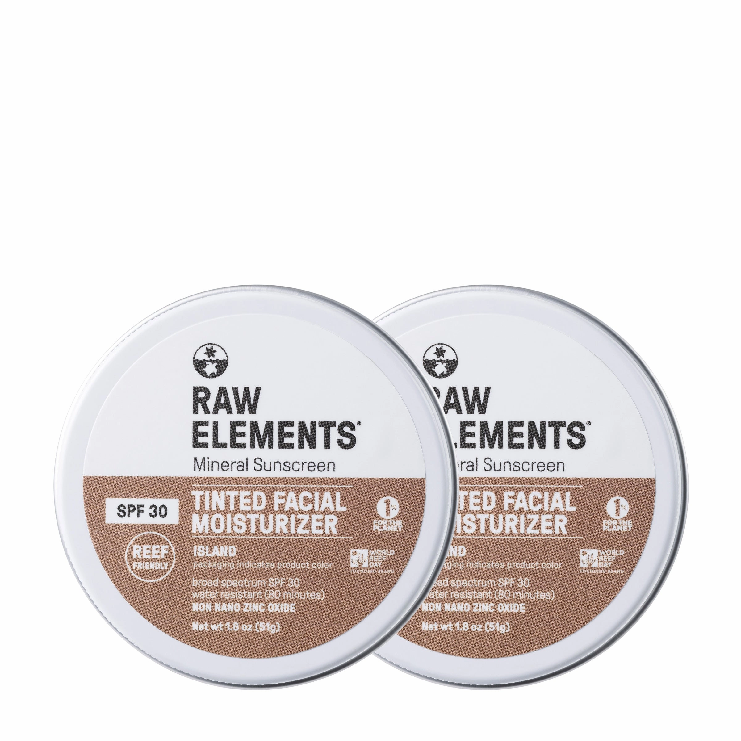 TINTED FACE MOISTURIZER SPF 30 | ISLAND-2 Pack