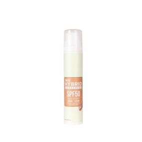 Tinted Hybrid Sunscreen SPF 50  |Mineral Sunscreen with Zinc Oxide & Titanium Dioxide | Broad Spectrum, Oil-Free, No White Cast | Hyaluronic Acid & Vitamin E | Makeup Primer