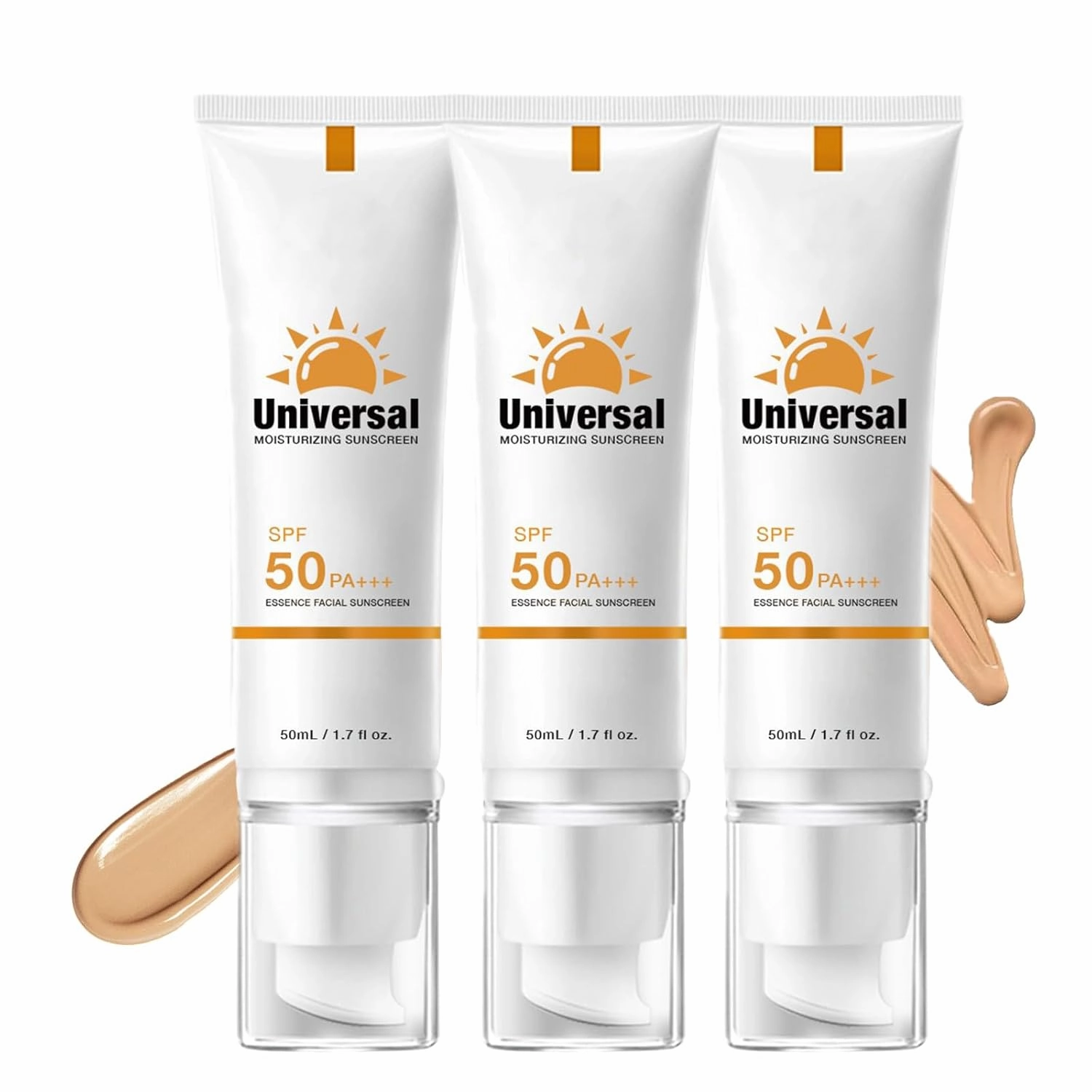Tinted Sunscreen for Face SPF 50, Hydrating Sun Essence Face Sunscreen, Korean SPF 50  PA     No White Cast, Hydrating, Moisturizing, UV Defense, Travel Size