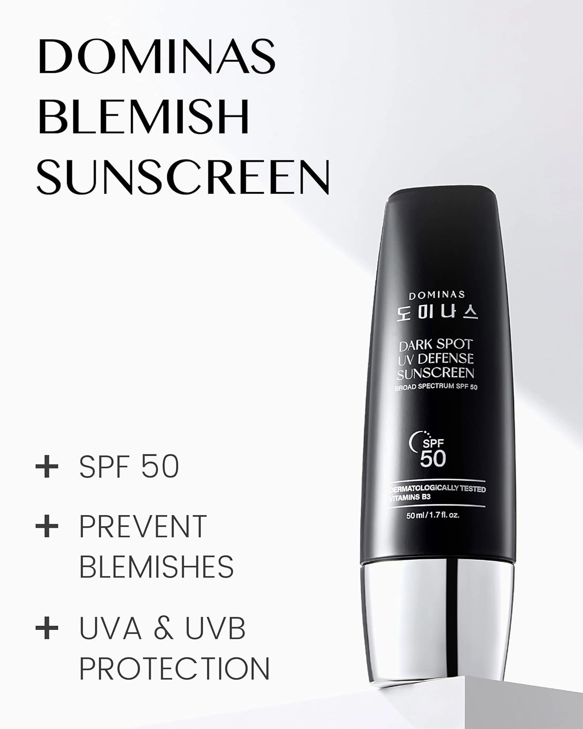 Tone Correction Korean Sunscreen (1.7fl oz) - No White Cast, Non-Greasy, SPF 50 UV Defense Hydrating Sunblock, Lightweight Protection Sunblock for Face & Body. Korean Skin Care. Niacinamide, Panthenol