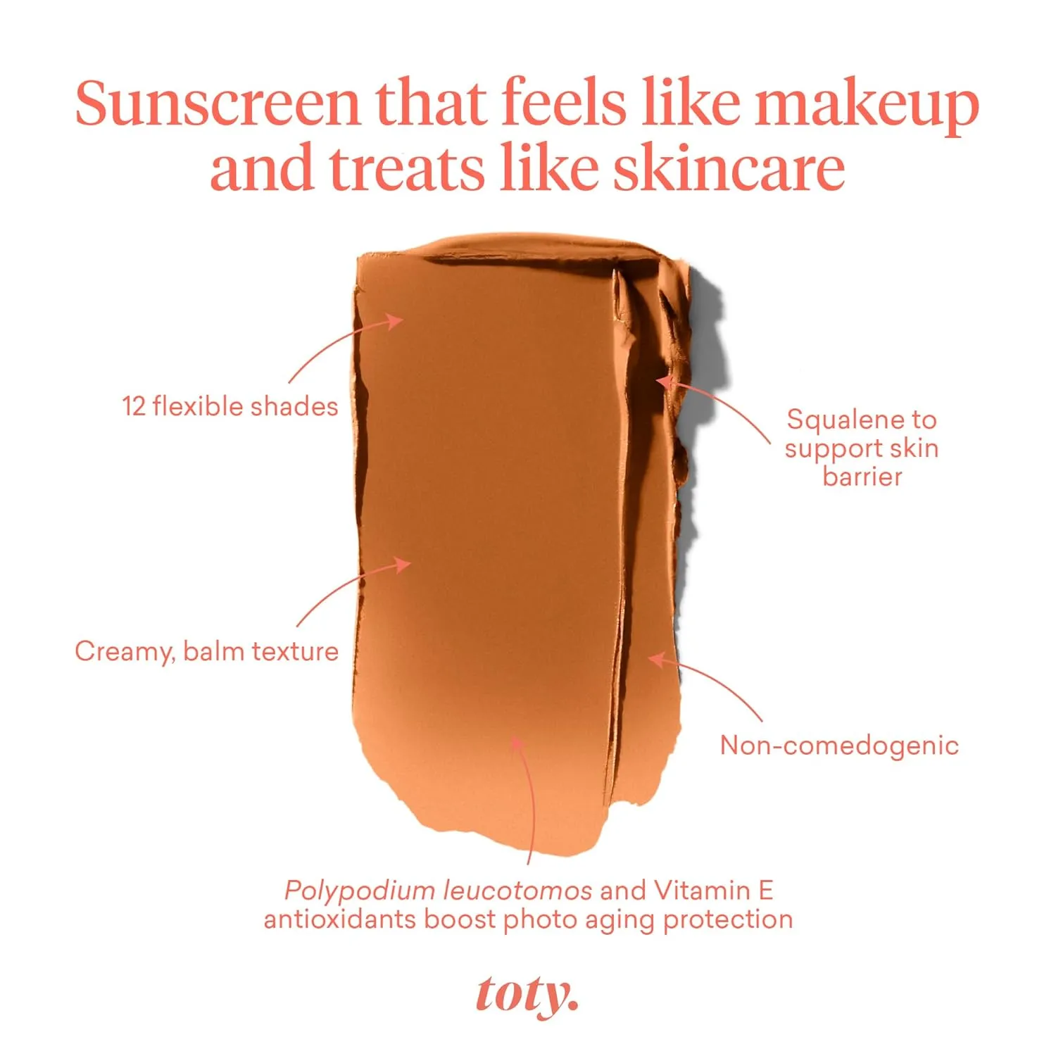 Toty by Sofia Vergara - Ilumina CC Creamy Compact SPF 50  Mineral Broad Spectrum Sunscreen for Face - Tinted Blurring Balm SPF- Matte, Light Coverage - Water & Sweat Resistant - All Skin Types - 5W1