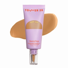 Tower 28 Beauty SunnyDays SPF 30 Tinted Mineral Sunscreen - For Sensitive Skin - 2-in-1 Facial Broad Spectrum UVA/UVB Protection   Foundation - Shade 30 PCH - Medium with Yellow Undertones, 1 Fl Oz