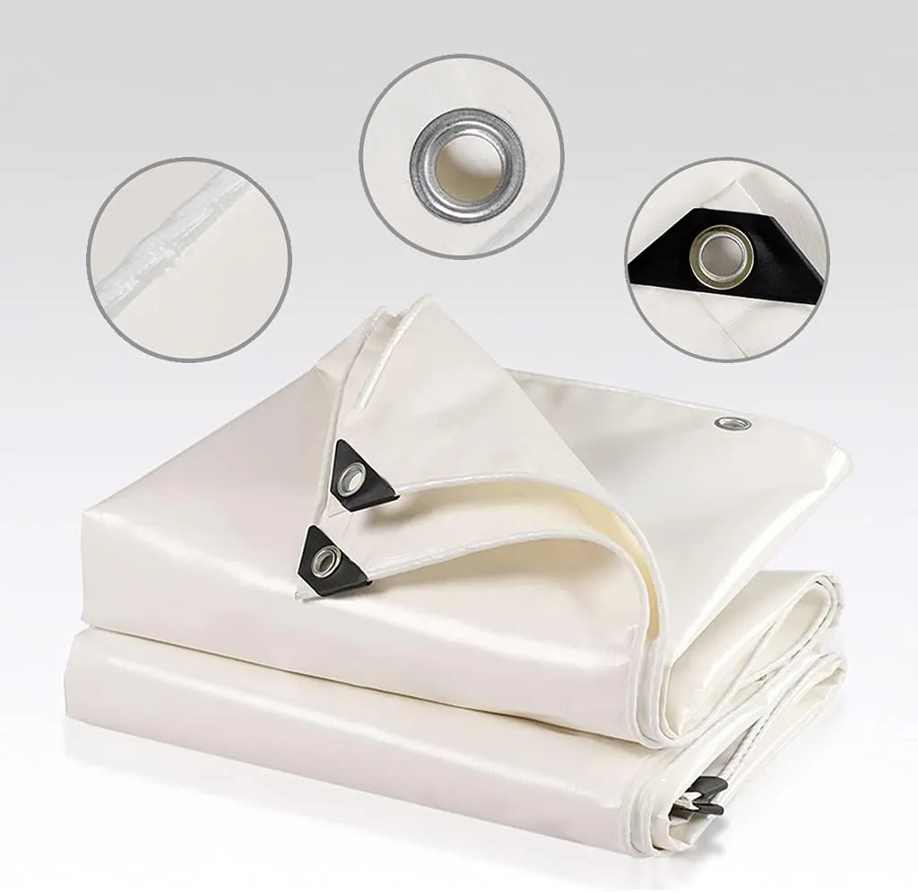 Traditional Home PVC Tarpaulin Sheets - Waterproof Heavy Duty Tarps with Eyelets, Car Thick Dustproof Windproof Cover,3x3m