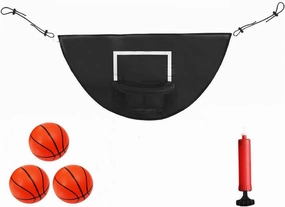 Trampoline Basketball Hoop with Pump and Mini Ball Easy to Assemble Sturdy for Dunk Fit