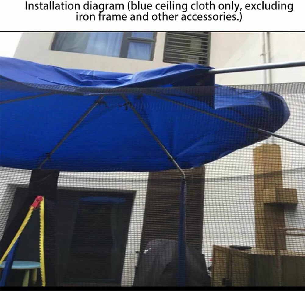 Trampoline Cover, 6-14 Ft Easy to Install Trampoline Protective Cover Waterproof, Tearproof and UV Resistant Weather for Round Trampolines and Round Swimming Pool