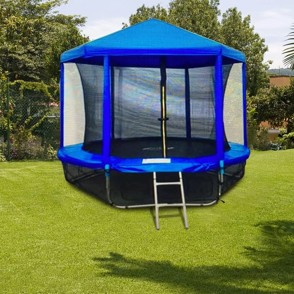 Trampoline Cover, 6-14 Ft Easy to Install Trampoline Protective Cover Waterproof, Tearproof and UV Resistant Weather for Round Trampolines and Round Swimming Pool