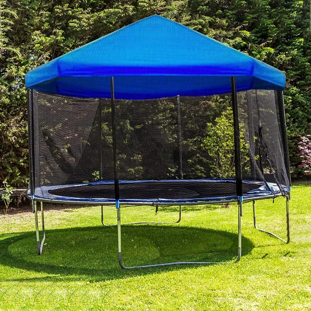 Trampoline Cover, 6-14 Ft Easy to Install Trampoline Protective Cover Waterproof, Tearproof and UV Resistant Weather for Round Trampolines and Round Swimming Pool