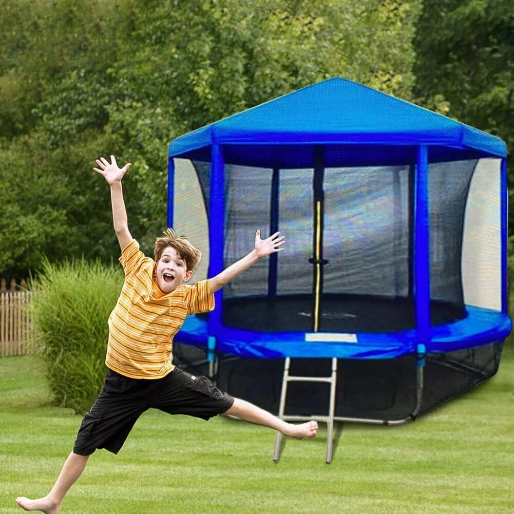 Trampoline Cover, 6-14 Ft Easy to Install Trampoline Protective Cover Waterproof, Tearproof and UV Resistant Weather for Round Trampolines and Round Swimming Pool