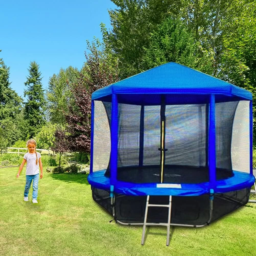 Trampoline Cover, 6-14 Ft Easy to Install Trampoline Protective Cover Waterproof, Tearproof and UV Resistant Weather for Round Trampolines and Round Swimming Pool