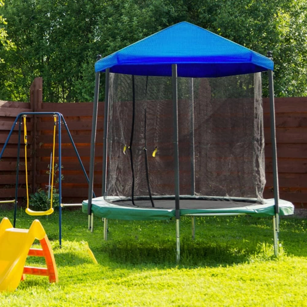 Trampoline Cover, 6-14 Ft Easy to Install Trampoline Protective Cover Waterproof, Tearproof and UV Resistant Weather for Round Trampolines and Round Swimming Pool