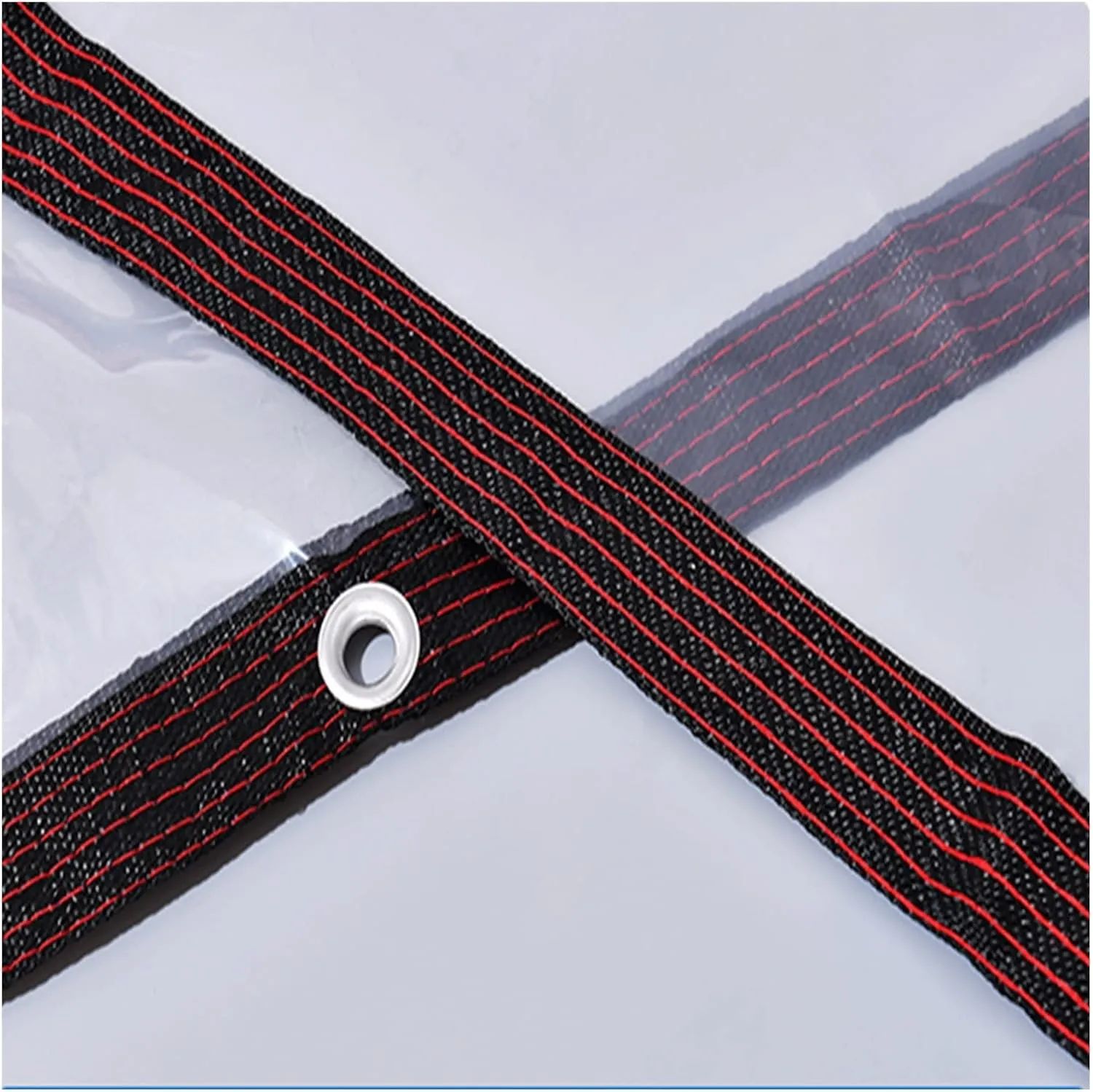 Transparent Tarpaulin Tear-Resistant Heavy Duty Waterproof Windproof Clear Tarpaulin with Grommets for Outdoor Camping Fishing Gardening(1.8x1.8m)