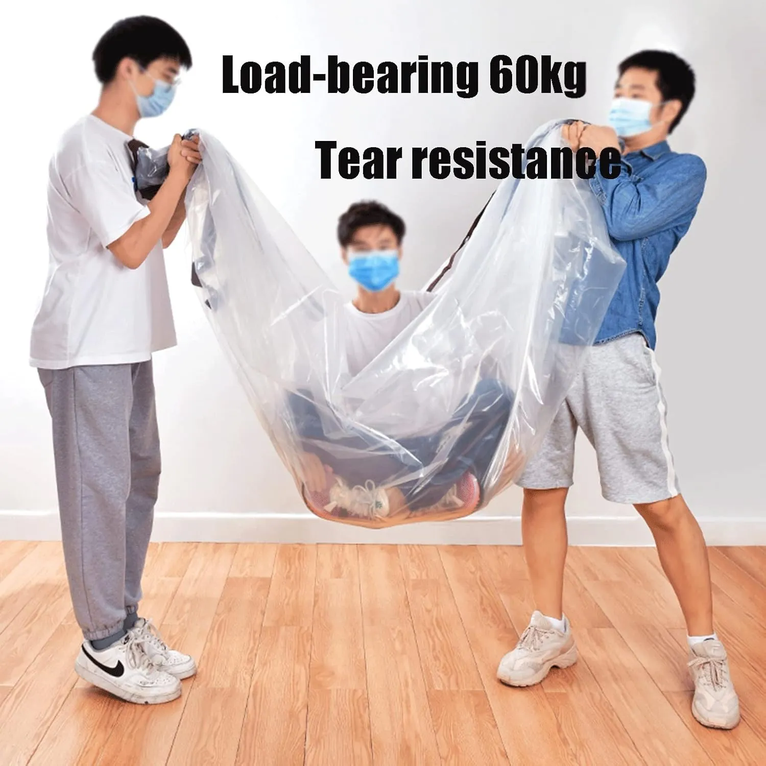 Transparent Tarpaulin Tear-Resistant Heavy Duty Waterproof Windproof Clear Tarpaulin with Grommets for Outdoor Camping Fishing Gardening(1.8x1.8m)