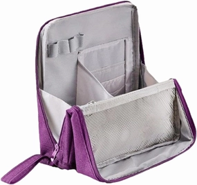 Travel Size Toiletries Bag | Waterproof Portable Vertical Makeup Bag | Travel Cases for Shampoo Foundation Conditioner Sunscreen Hair Spray Eyeshadow