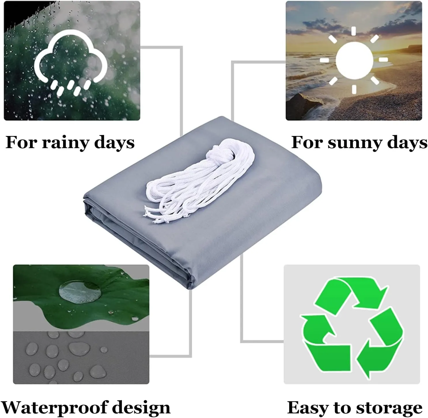 Triangular Sun Shade Sail, Waterproof Party Sunscreen Awning, Wind-Proof Sun-Proof Sunshade Canopy for Garden, Backyard, Outdoor Facility & Activities (E 4x4x5.7m)