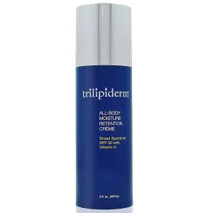 Trilipiderm All-Body Moisture Retention Crème with SPF 30, Vitamin D - 8oz Airless Pump Sunscreen