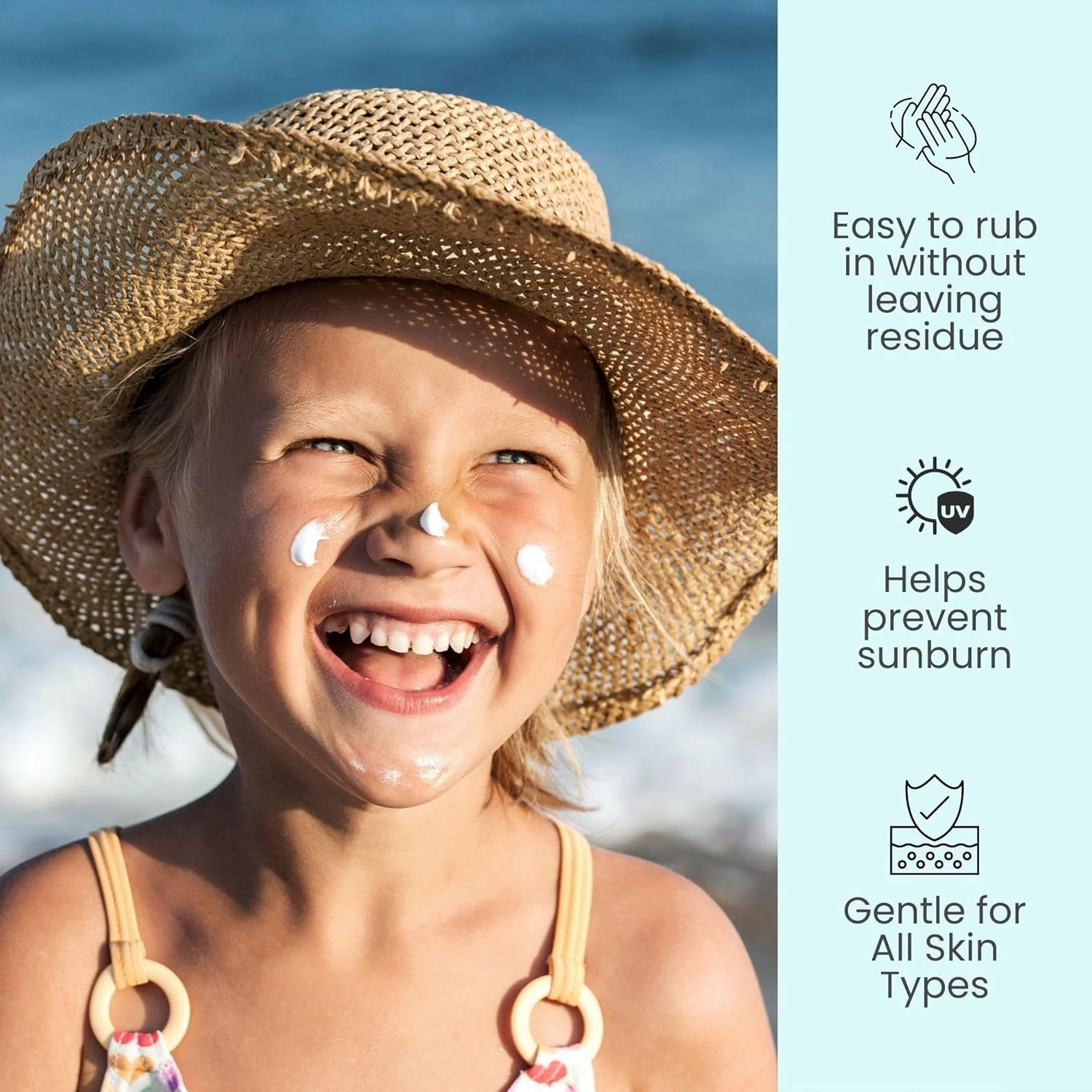 TruKid Easy On Mineral Sunscreen SPF 50 - Kids & Baby Sunscreen for Face & Body, Sunblock Protection for Sensitive Skin, Unscented, 3.4oz